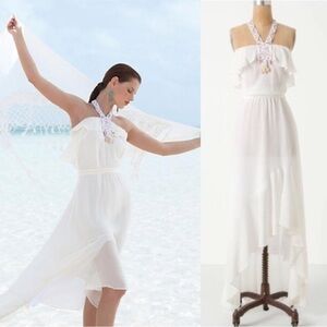 Anthropologie White Maxi Dress